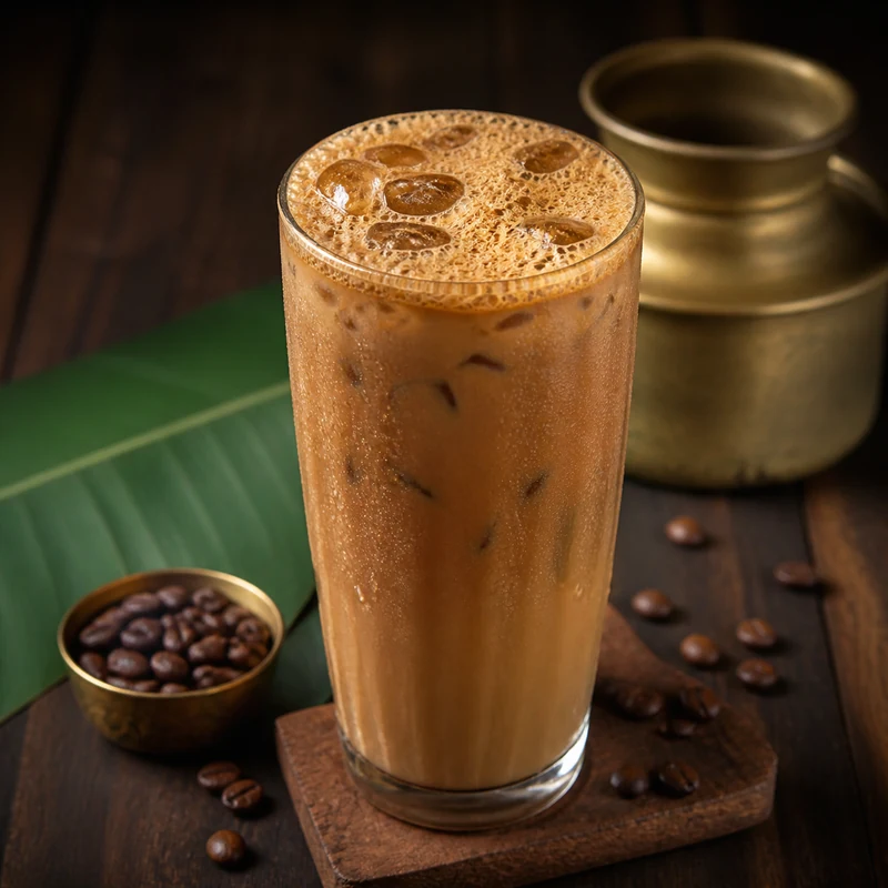 Cold Filter Coffee prepared for serving