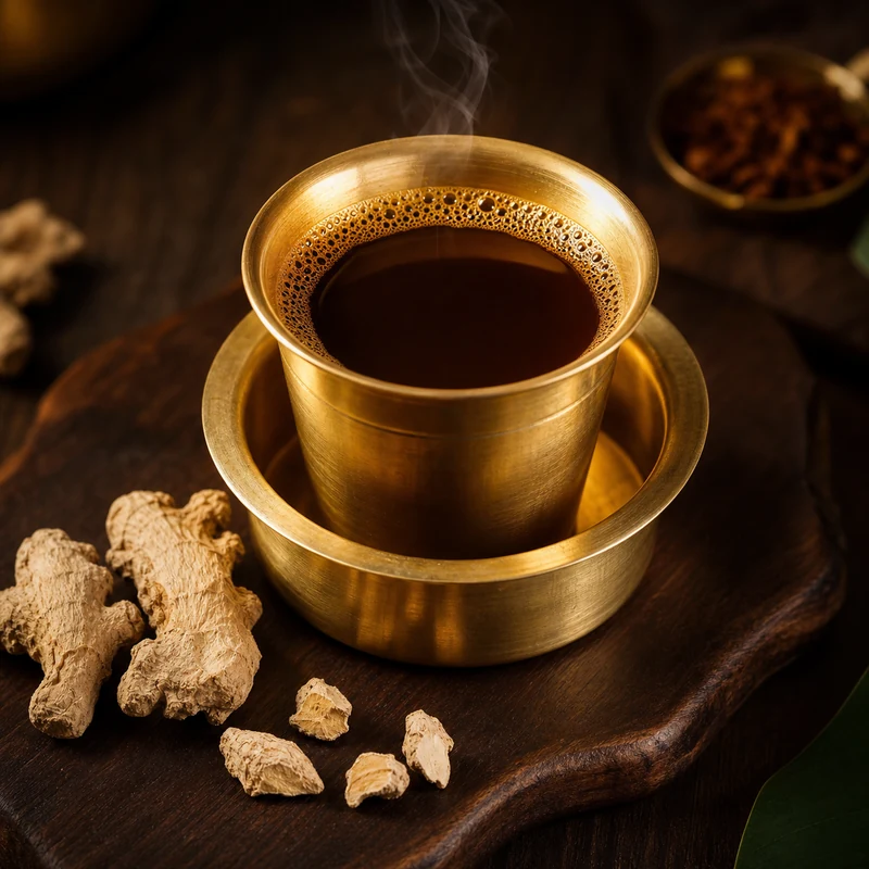Dry Ginger Coffee prepared for serving