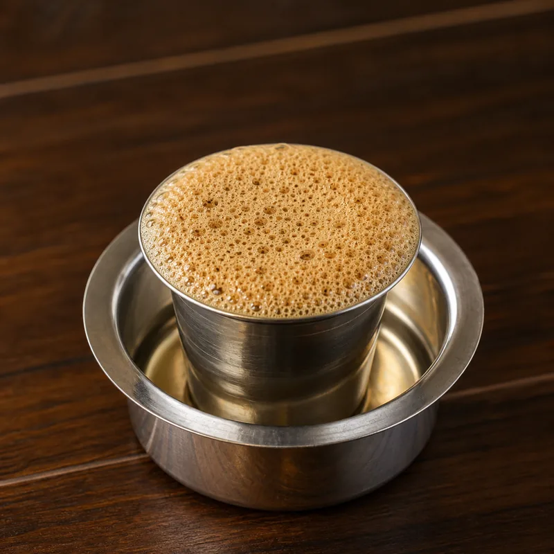 Filter Coffee prepared for serving