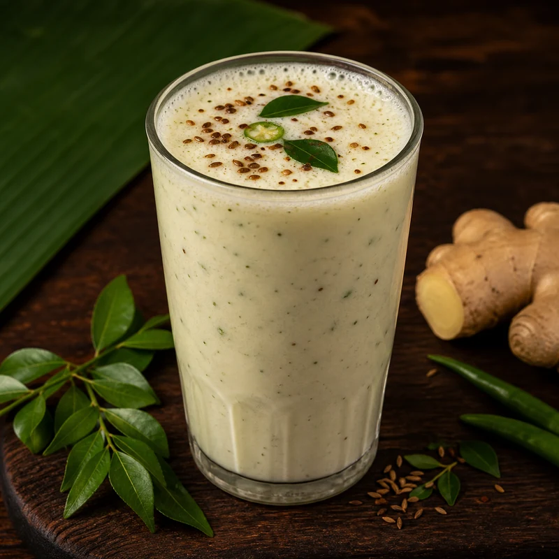 Masala Butter Milk prepared for serving