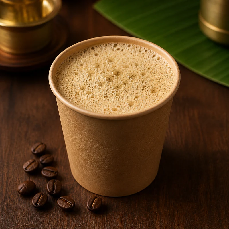 Parcel Filter Coffee prepared for serving