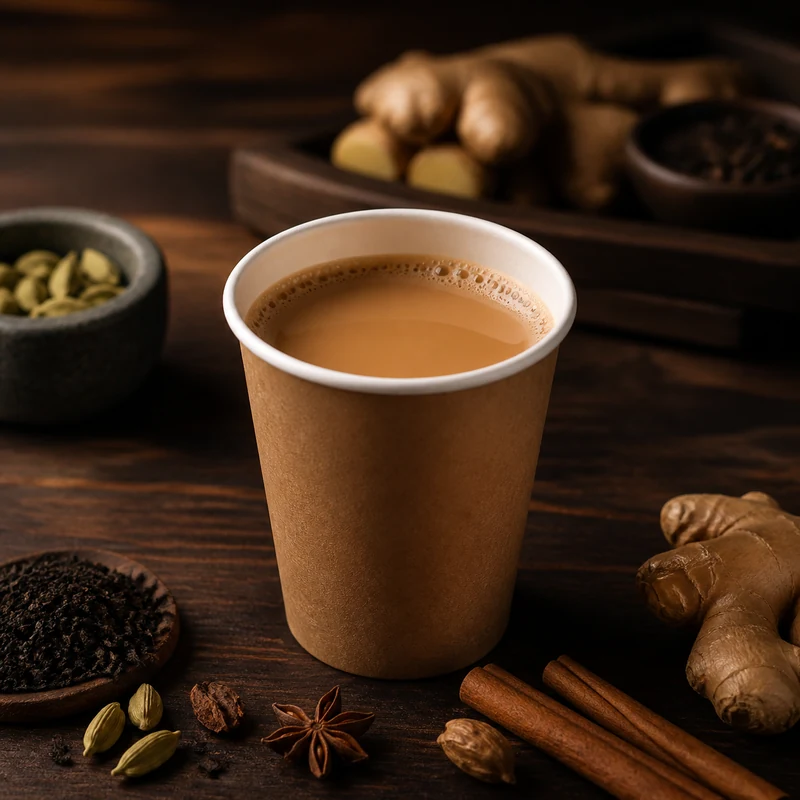 Parcel Tea prepared for serving
