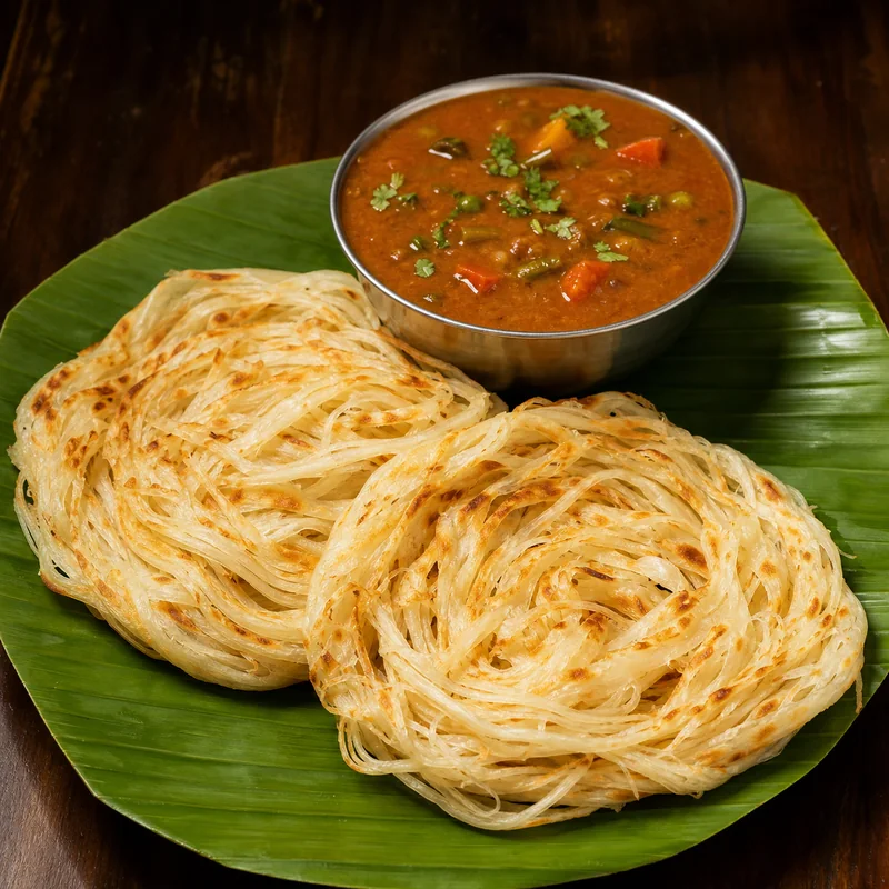 Nool Paratha Special gravy (2 pcs) prepared for serving