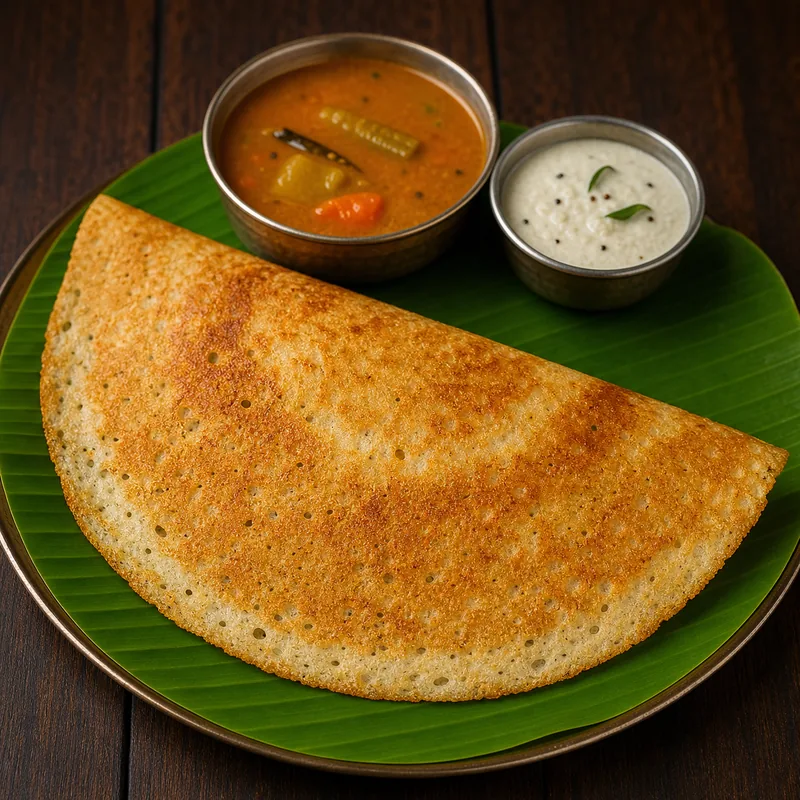 Plain Rava Roast prepared for serving