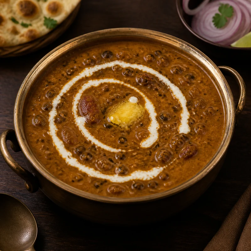 Dal Makhini prepared for serving