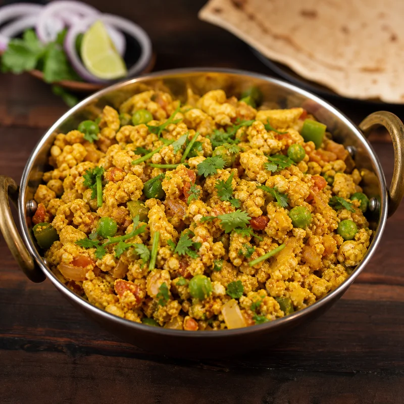 Paneer Burji prepared for serving