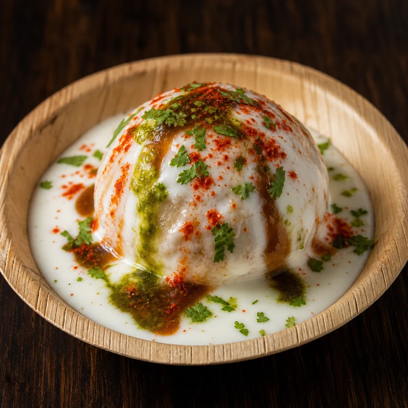 Dahi Vada (1 pc) prepared for serving