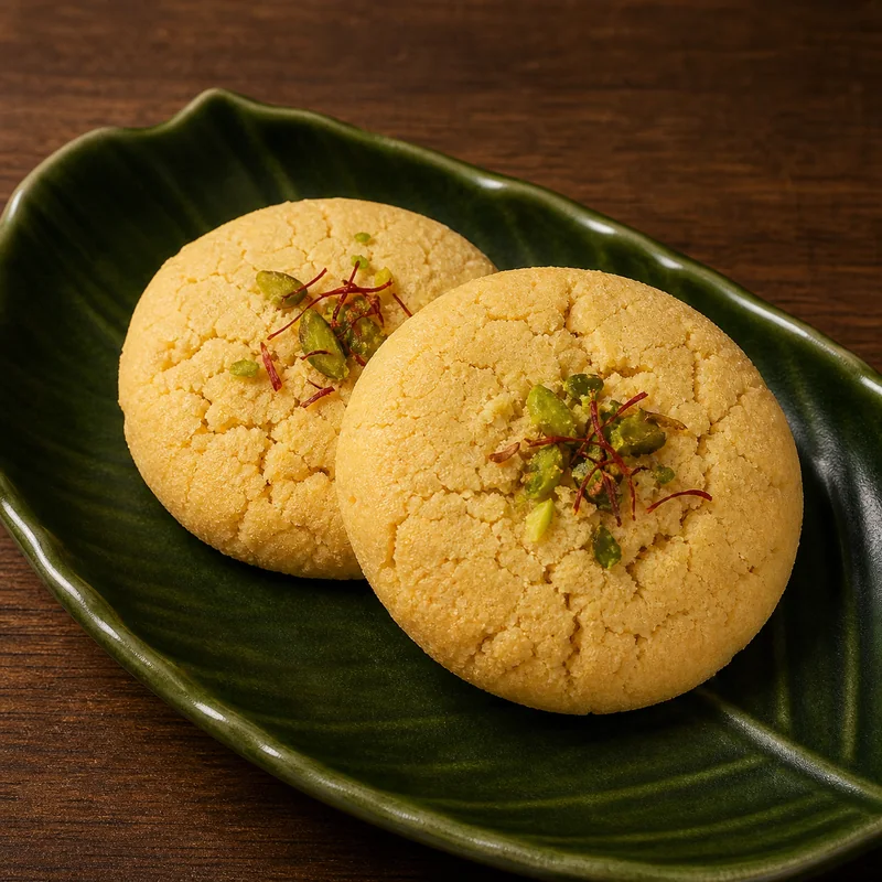 Nankattai Cookies (2 pcs) prepared for serving