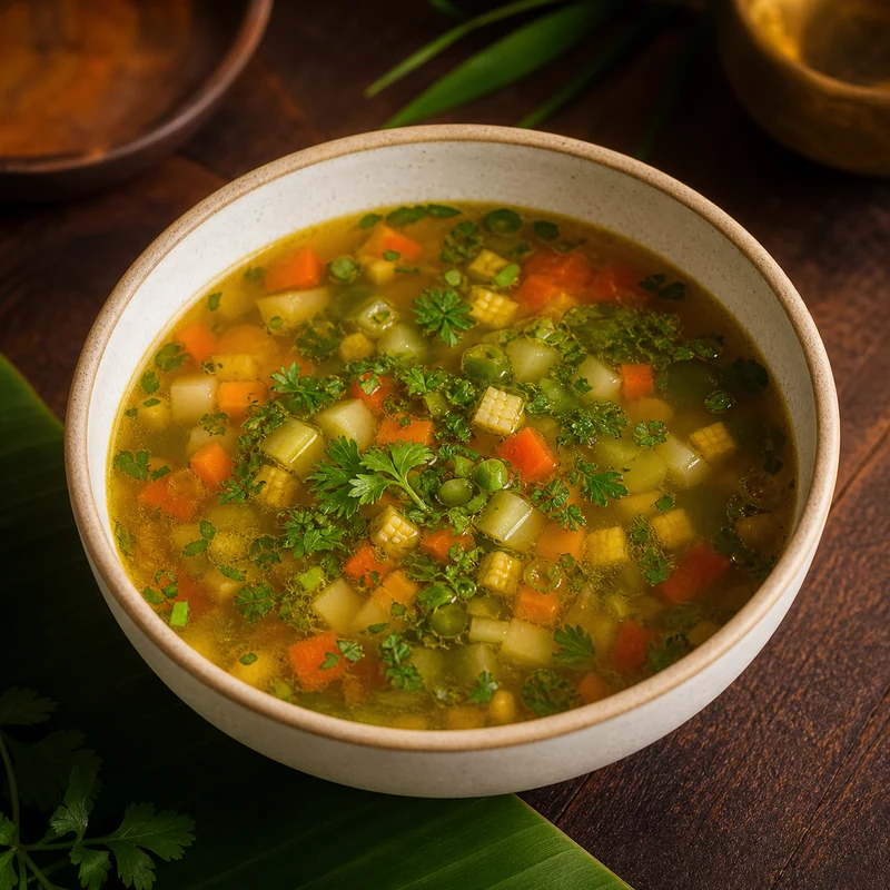 Mirthaniya Soup prepared for serving