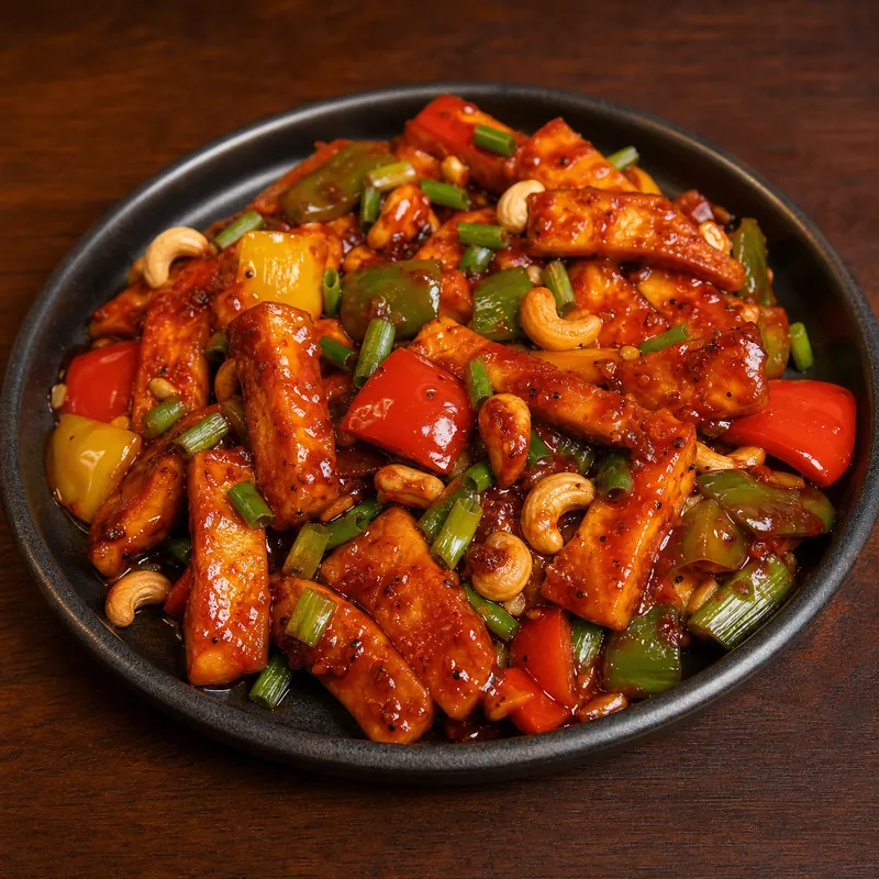 Dragon Paneer prepared for serving