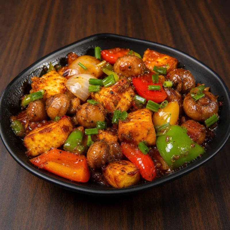 Japan Paneer / Mushroom prepared for serving