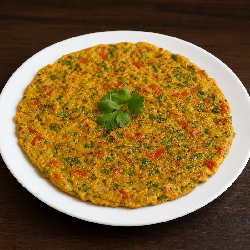 Vegetable Omelette prepared for serving